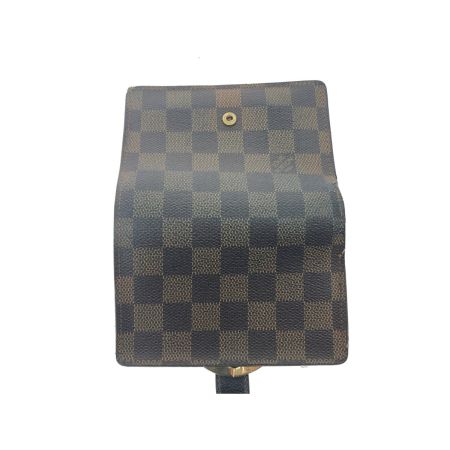  LOUIS VUITTON ルイヴィトン  ダミエ ポルトフォイユ ヴィエノワ がま口 二つ折り財布 N61674 ブラウン