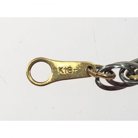   貴金属 レディース ブレスレット  K18×Pt850 スリーカラースクリューブレスレット 18.5㎝