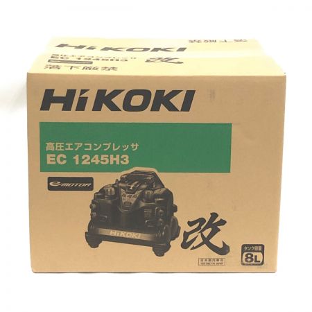  HiKOKI ハイコーキ 高圧エアコンプレッサー タンク容量8L EC1245H3(CTN) ブラック