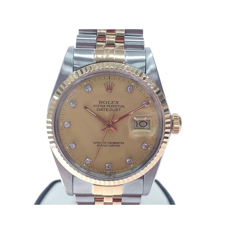 ▼▼ROLEX ロレックス メンズ腕時計 自動巻き 本体のみ デイトジャスト 10Pダイヤ  16013