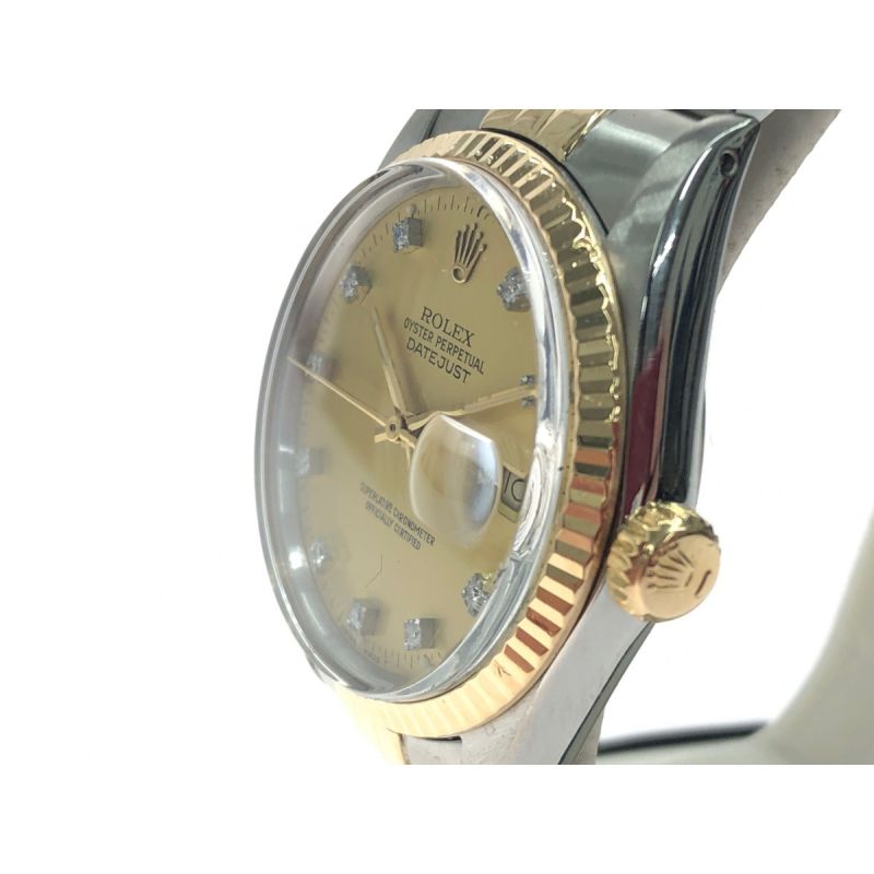 ▼▼ROLEX ロレックス メンズ腕時計 自動巻き 本体のみ デイトジャスト 10Pダイヤ  16013