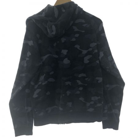  A BATHING APE アベイシングエイプ ジップパーカー モフラージュ柄 ブラック Mサイズ 使用感有
