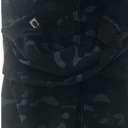  A BATHING APE アベイシングエイプ ジップパーカー モフラージュ柄 ブラック Mサイズ 使用感有