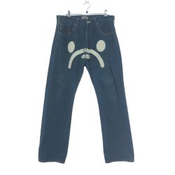 ▼▼ A BATHING APE アベイシングエイプ メンズ デニム ジーンズ フロントマイロ SISE L インディゴ Bランク