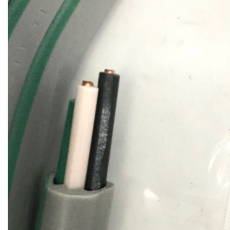  富士電線工業  公団用600V絶縁ビニルシースケーブル VVFケーブル 3×2.0 条長100mm グリーン 黒白緑ケーブル