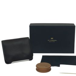 ▼▼ WILDSWANS ワイルドスワンズ 二つ折り財布 ブラウン 小型ウォレットケース 外箱・コバ磨き付属 Cランク