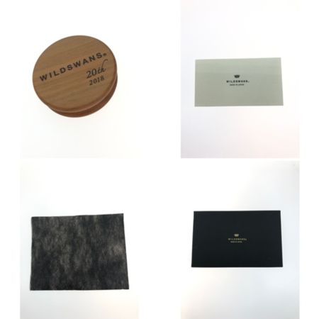  WILDSWANS ワイルドスワンズ 二つ折り財布 ブラウン 小型ウォレットケース 外箱・コバ磨き付属