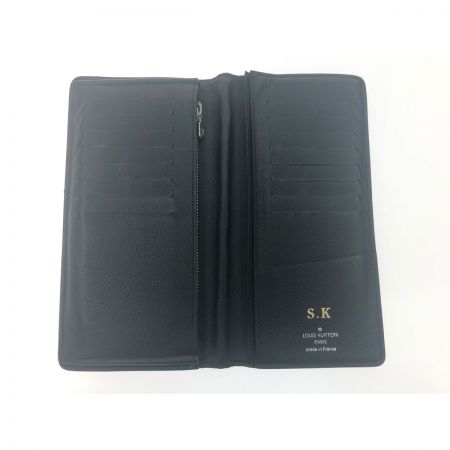  LOUIS VUITTON ルイヴィトン 二つ折り長財布 ダミエ グラフィット ポルトフォイユ ブラザ LVリーグ ブラック TA3197