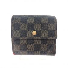 中古】 LOUIS VUITTON ルイヴィトン 二つ折り財布 ダミエ