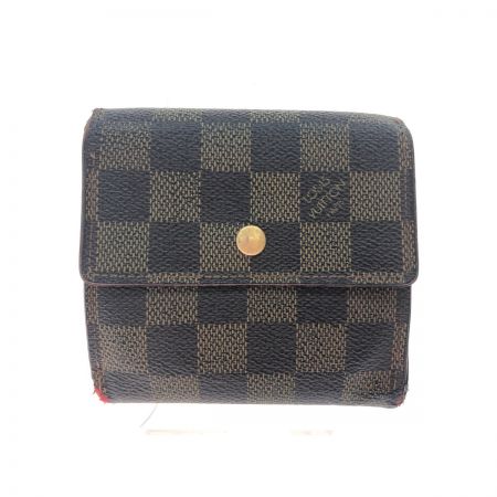  LOUIS VUITTON ルイヴィトン レディース 三つ折り財布 Wホック ポルトモネ ビエ カルトクレディ ダミエ N61652