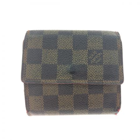  LOUIS VUITTON ルイヴィトン レディース 三つ折り財布 Wホック ポルトモネ ビエ カルトクレディ ダミエ N61652