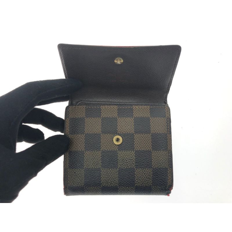 中古】 LOUIS VUITTON ルイヴィトン レディース 三つ折り財布 Wホック