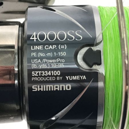  SHIMANO シマノ スピニングリール 18ステラ 4000XG 03809 夢屋ハンドル ソフトケース付き