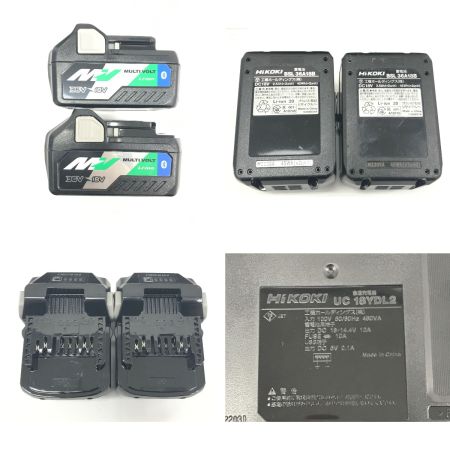  HiKOKI ハイコーキ インパクトドライバ 充電器・充電池2個・ケース付 WH36DC 2XPS