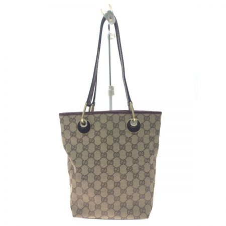 GUCCI グッチ レディース トートバッグ GGキャンバス×エナメル  120840 ブラウン
