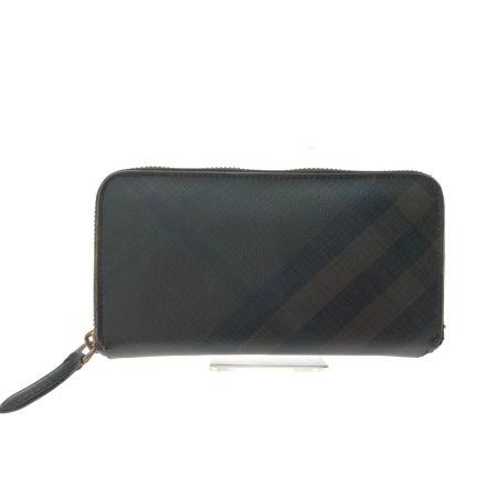  BURBERRY バーバリー ユニセックス ラウンドファスナー 長財布 ロンドンチェック  8014480