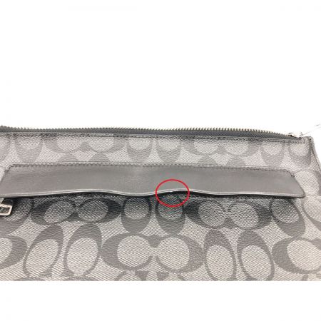  COACH コーチ セカンドバッグ クラッチバッグ シグネチャー ハングタグ欠品 F29508 ブラック