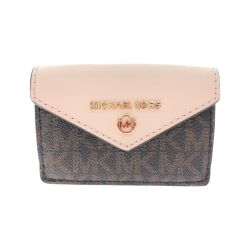 ▼▼ MICHAEL KORS マイケルコース 三つ折り財布 コンパクトウォレット エンベロープ トライフォールド ウォレット 32T0GT9E5B ピンク Bランク