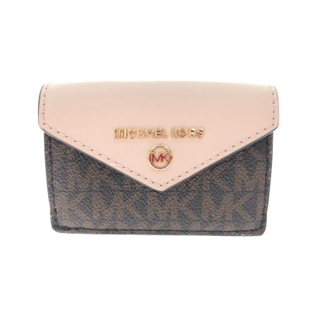  MICHAEL KORS マイケルコース 三つ折り財布 コンパクトウォレット エンベロープ トライフォールド ウォレット 32T0GT9E5B ピンク