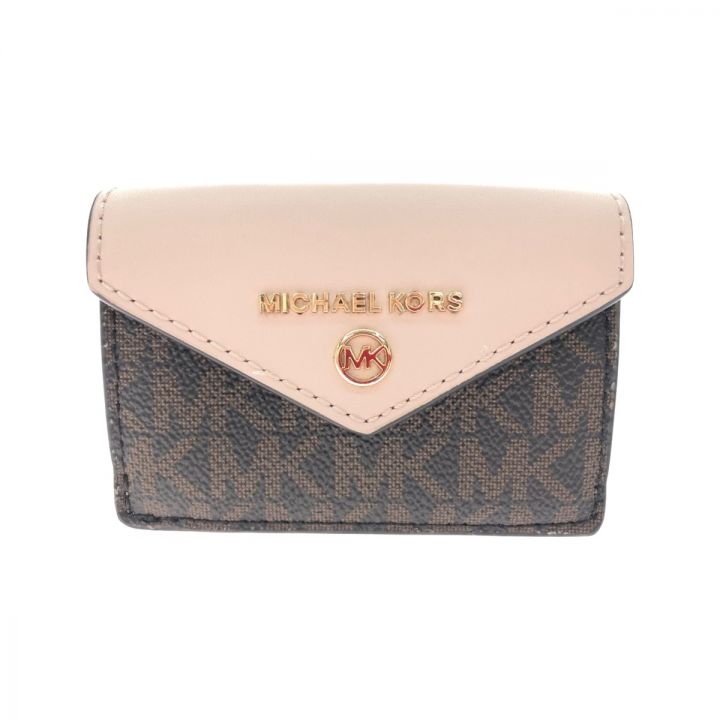 MICHAEL KORS マイケルコース 三つ折り財布 コンパクトウォレット エンベロープ トライフォールド ウォレット 32T0GT9E5B ピンク ｜中古｜なんでもリサイクルビッグバン