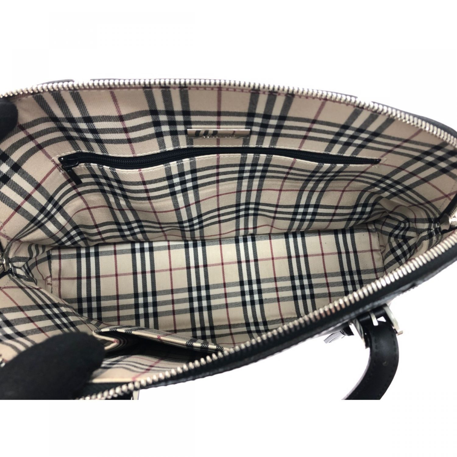 中古】 BURBERRY バーバリー レディースハンドバッグ レザー ノバ