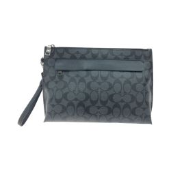 ▼▼ COACH コーチ セカンドバッグ クラッチバッグ シグネチャー  F29508 ブラック Bランク