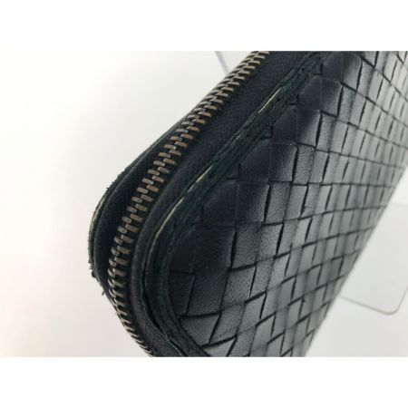  BOTTEGA VENETA ボッテガヴェネタ メンズ長財布 イントレチャート ラウンドファスナー  ブラック