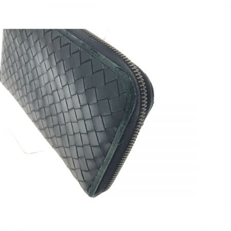  BOTTEGA VENETA ボッテガヴェネタ メンズ長財布 イントレチャート ラウンドファスナー  ブラック