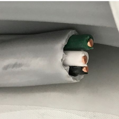  YAZAKI 矢崎 ソフトEM-EEFケーブル 600V   3×2.0㎜条長100ｍ 黒白緑