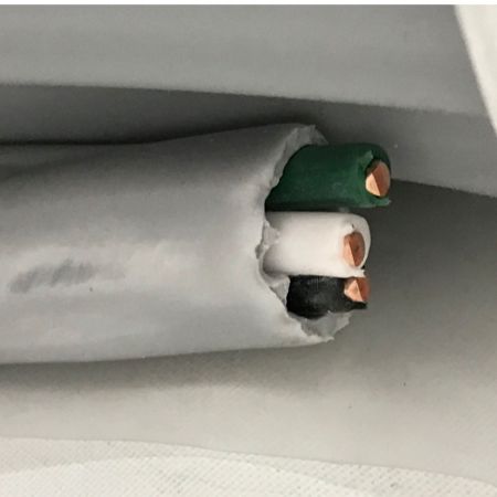  YAZAKI YAZAKI 矢崎 ソフトEM-EEFケーブル 600V 3×2.0㎜条長100ｍ 黒白緑