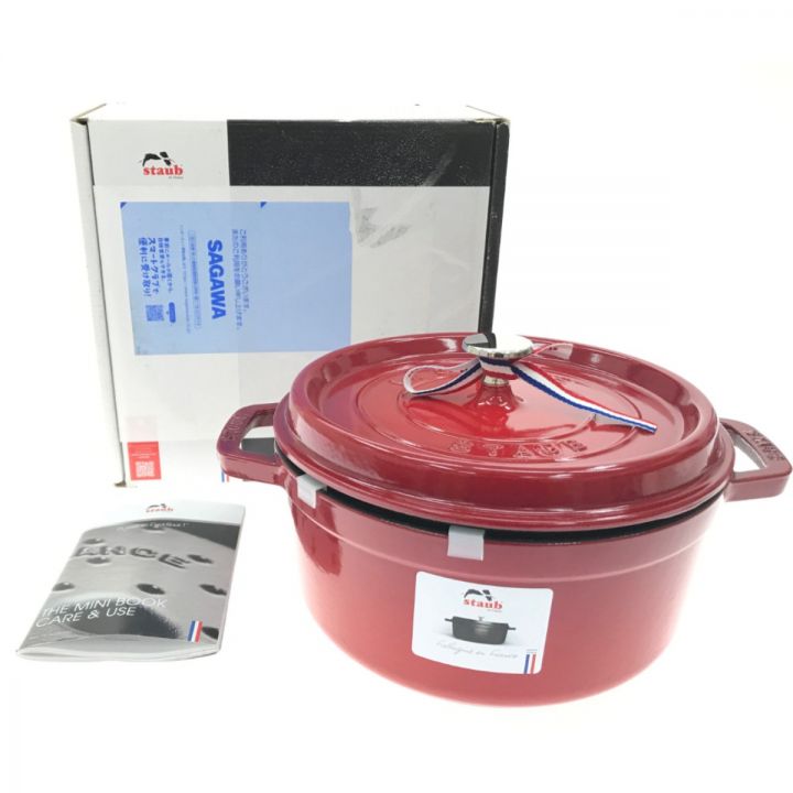 STAUB ストウブ ピコ ココット ラウンド チェリー 24cm 3.7l 40509-835｜中古｜なんでもリサイクルビッグバン