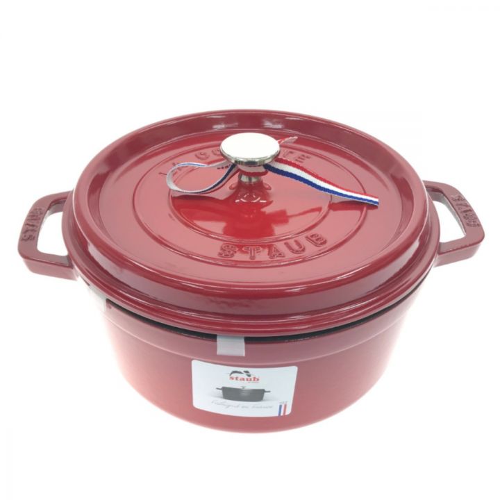 STAUB ストウブ ピコ ココット ラウンド チェリー 24cm 3.7l 40509-835｜中古｜なんでもリサイクルビッグバン