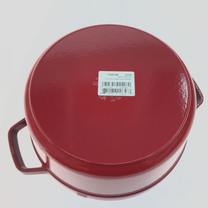 STAUB ストウブ ピコ ココット ラウンド チェリー 24cm 3.7l 40509-835｜中古｜なんでもリサイクルビッグバン