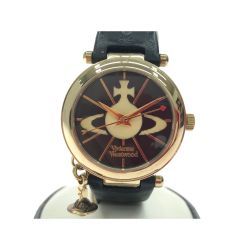 ▼▼ Vivienne Westwood ヴィヴィアン・ウエストウッド レディース腕時計 クオーツ オーブ2 32MM ベルト星型押し VV006BKGD Bランク
