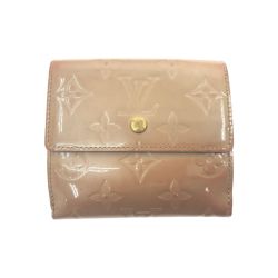 ▼▼ LOUIS VUITTON ルイヴィトン レディース 二つ折り財布 Wホック モノグラム・ヴェルニ ポルトモネ・ビエ・カルト・クレディ M91170 ブロンズ Cランク