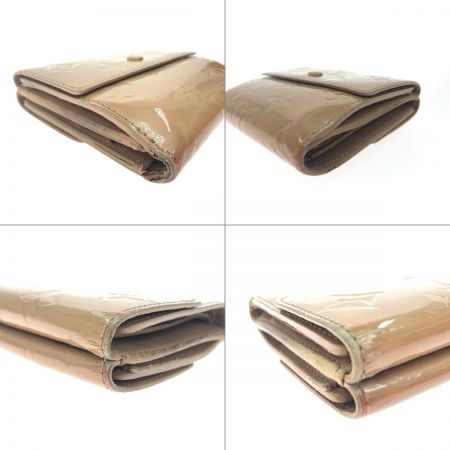  LOUIS VUITTON ルイヴィトン レディース 二つ折り財布 Wホック モノグラム・ヴェルニ ポルトモネ・ビエ・カルト・クレディ M91170 ブロンズ