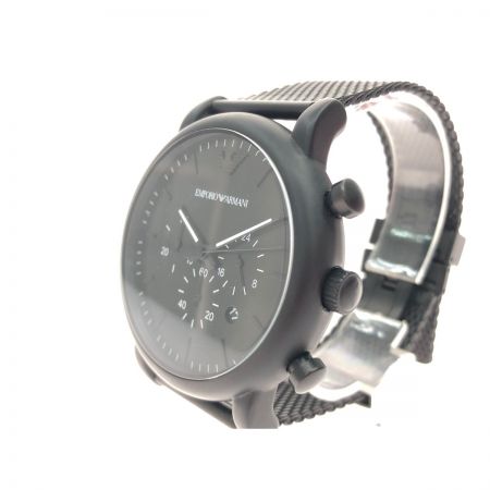  EMPORIO ARMANI エンポリオアルマーニ メンズ腕時計 クオーツ クロノグラフ  AR80041 ブラック