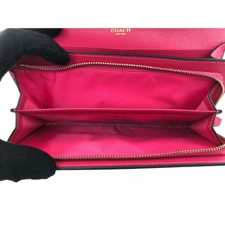  COACH コーチ レディース 長財布 シグネチャー アウトレット  F54022 ピンク