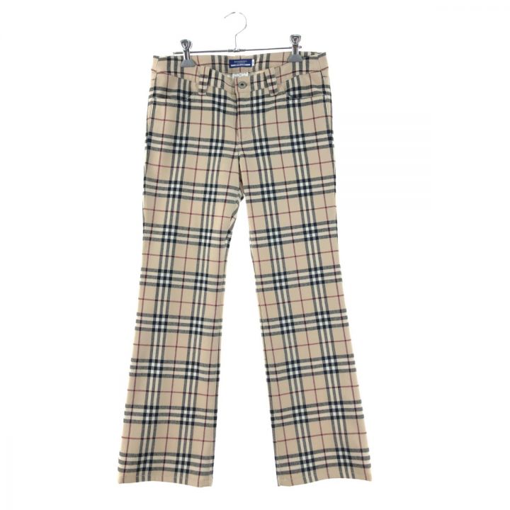 BURBERRY LONDON バーバリーロンドン レディース ブーツカットパンツ ウール 総裏付 BLUE LABEL 38サイズ  fqf40-516-43 ベージュ｜中古｜なんでもリサイクルビッグバン