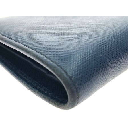  PRADA プラダ レディース 二つ折り財布 パスケース付 サフィアーノレザー 1ML023 ブルー