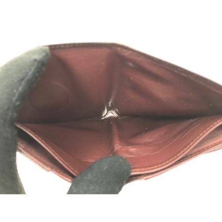  Cartier カルティエ ユニセックス 二つ折り財布 マストライン  ボルドー