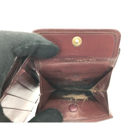  Cartier カルティエ ユニセックス 二つ折り財布 マストライン  ボルドー