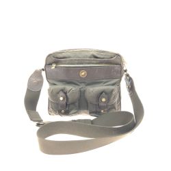 ▼▼ HUNTING WORLD ハンティングワールド ショルダーバッグ レザー×ナイロン  オリーブ Cランク