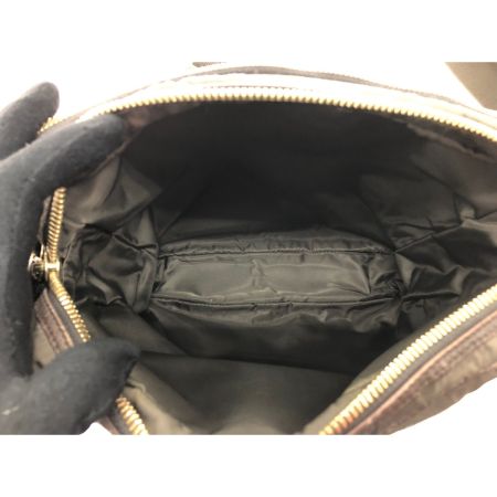  HUNTING WORLD ハンティングワールド ショルダーバッグ レザー×ナイロン  オリーブ