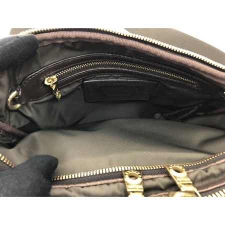  HUNTING WORLD ハンティングワールド ショルダーバッグ レザー×ナイロン  オリーブ