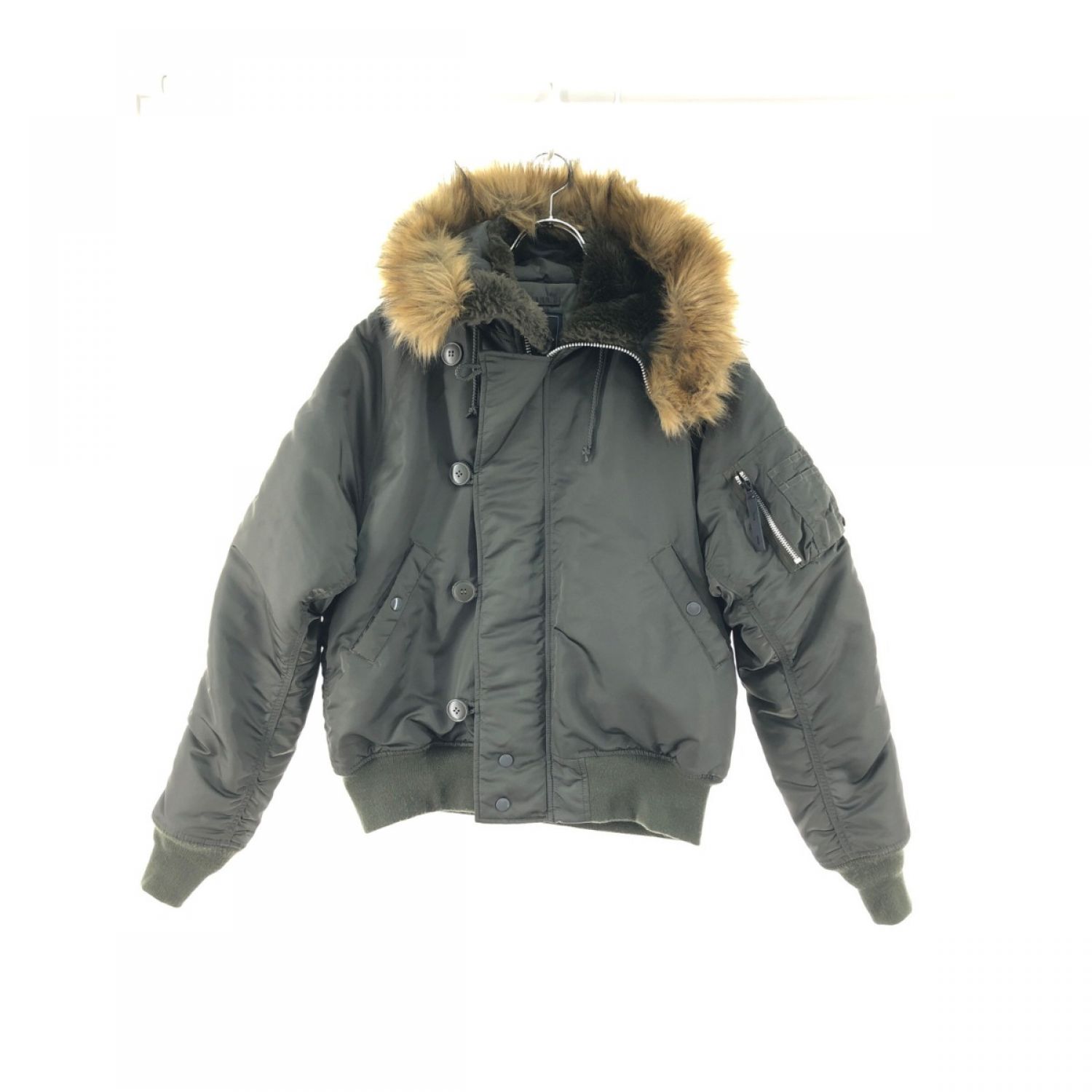 中古】 ALPHA INDUSTRIES メンズ フライトジャケット N-B2 ファー付