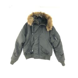 ▼▼ ALPHA INDUSTRIES メンズ フライトジャケット N-B2 ファー付 フード カーキ Bランク