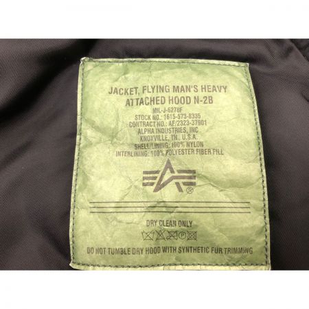 中古】 ALPHA INDUSTRIES メンズ フライトジャケット N-B2 ファー付