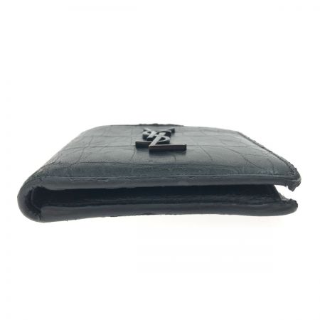  SAINT LAURENT(Yves Saint Laurent) メンズ 二つ折り財布 型押し レザー  463249 ブラック