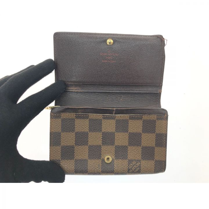 中古】 LOUIS VUITTON ルイヴィトン レディース 二つ折り財布 L字ファスナー ダミエ ポルトモネ・ビエ トレゾール N61730  ブラウン｜総合リサイクルショップ なんでもリサイクルビッグバン オンラインストア